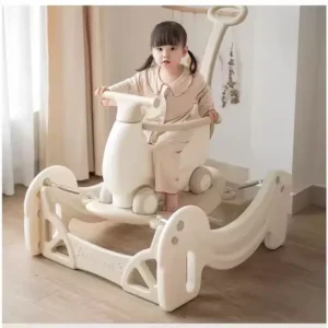 Kids Ride on Toy Rocking Horse Baby Plastic 3 in 1 Mini Indoor Playground Rocking Chair