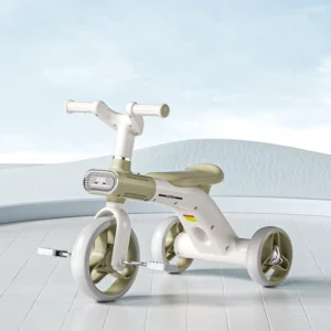 Kids Ride on Tricycle 4 in 1 Stroller Bicycle Children Trike with Push Handle Folding Baby Tricycle