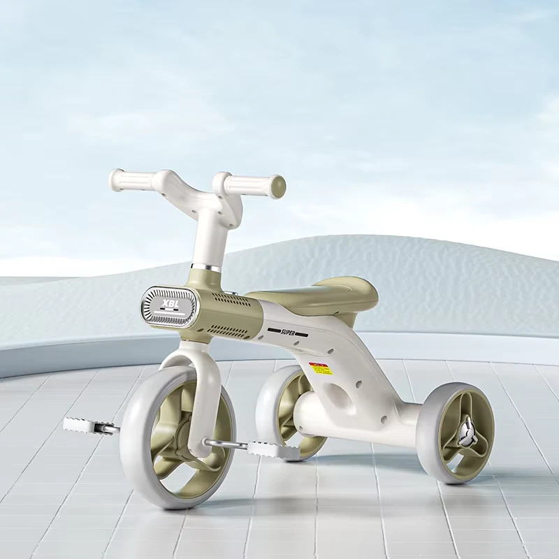 Kids Ride on Tricycle 4 in 1 Stroller Bicycle Children Trike with Push Handle Folding Baby Tricycle