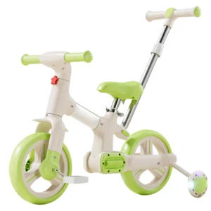 Kids Ride-on Tricycle 4-in-1 Stroller Folding Baby Trike with Push Handle for Children