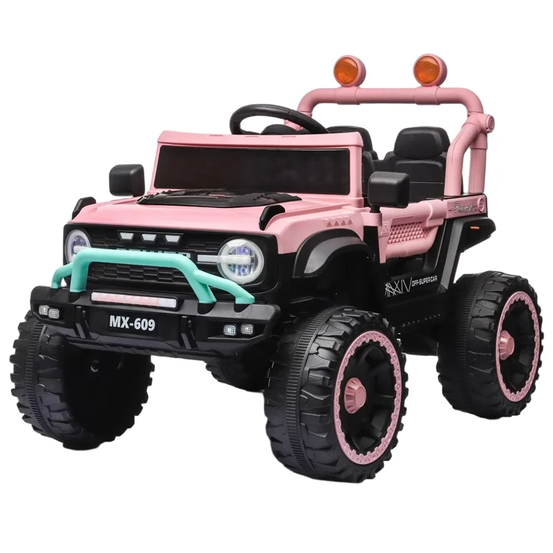 Kids Ride on Truck Car 12V Battery Powered Electric Ride-On Toy Parent Remote Spring Suspension Plastic 2-7 Years Old Unisex