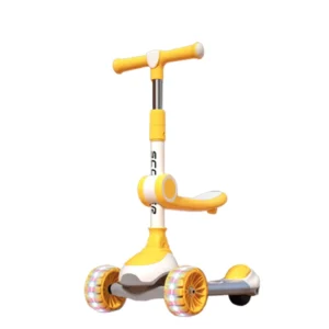 Kids Scooter 3 Wheel Flash Wheels Adjustable Height Foldable