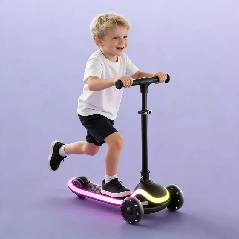 Kids Scooter Foldable Flashing Wheels Cool Toys Outdoor Exercise Children Sports Scooter