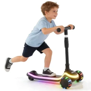 Kids Scooter Foldable with Music LED Lights Outdoor Exercise Children Activities Sports Scooter