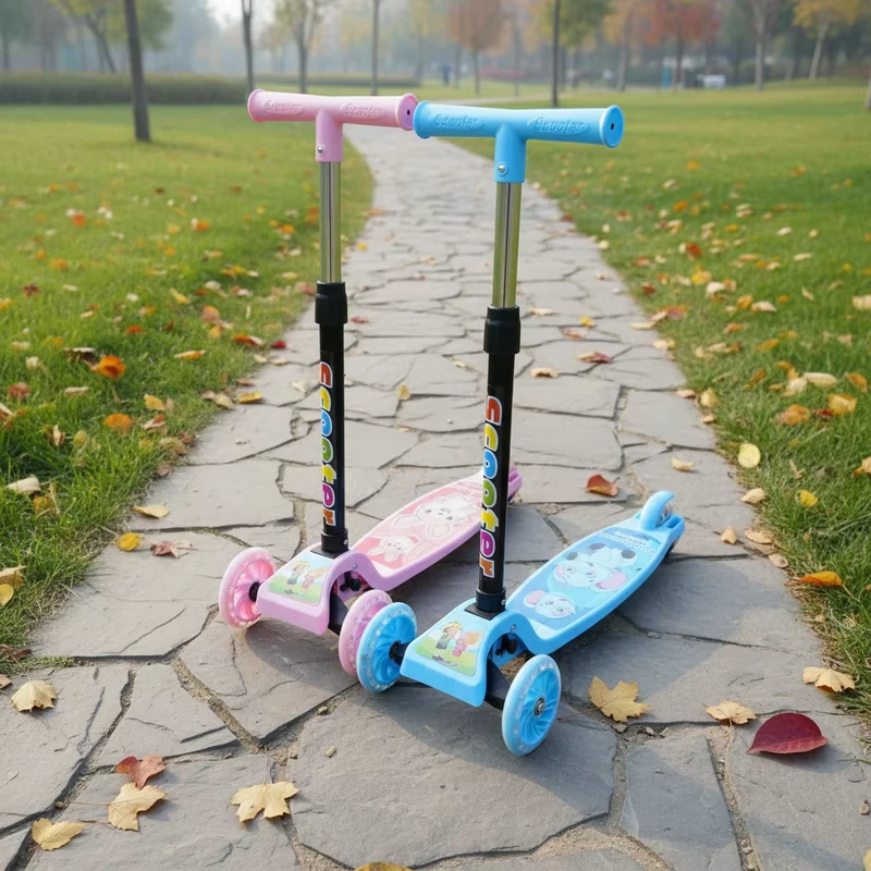 Kids Scooter Led Foldable Adjustable Height Kids Design 3 Wheel Kick Kids Scooter With 3 Flashing Wheels Ce En71