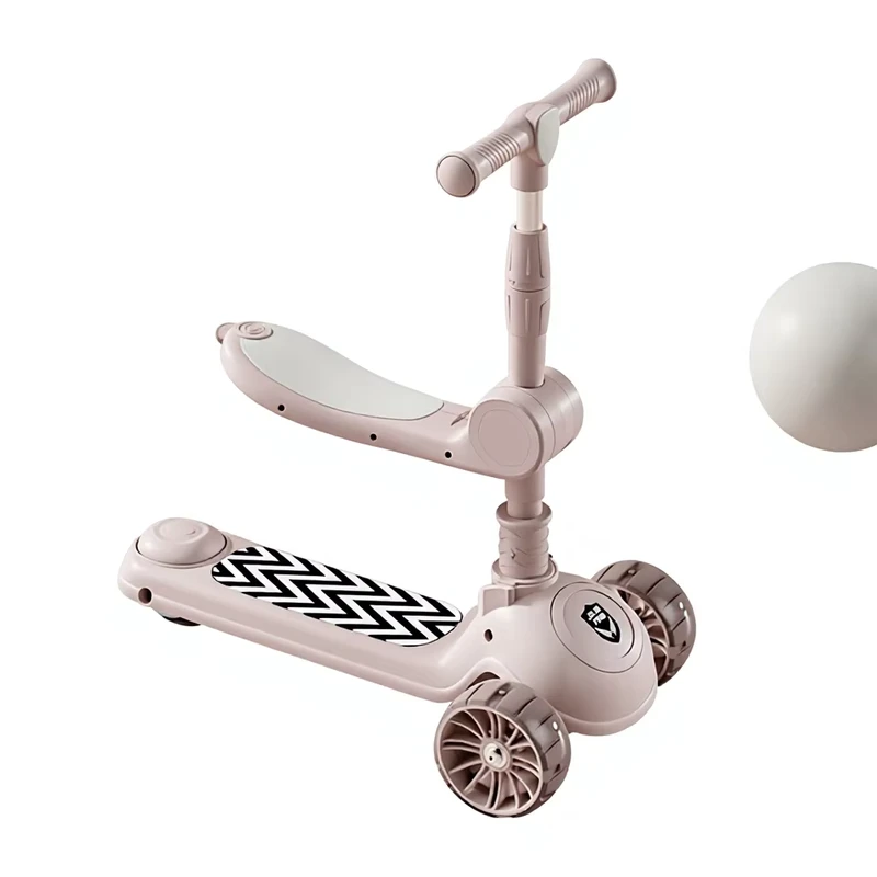 Kids Scooter with Light up Wheels Adjustable Height Lean to Steer Kids Scooter