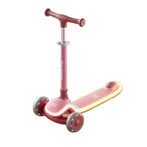Kids Scooter with Seat 2in1 Child Scooter with Light-Up Wheels Wide Deck 4 Adjustable Height
