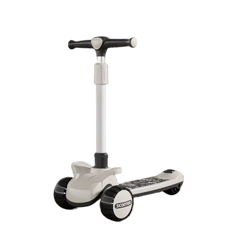 Kids Scooter with Three Flash Wheels Plastic Child Toy