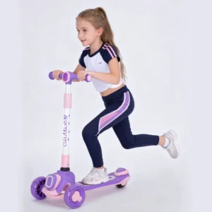 Kids Scooters Foldable Lightweight Foot Scooter with Bluetooth Music for Children Ages 2-12 Years
