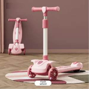 Kids’ Scooters Kids Scooter 3 Wheel PU With Light Children Scooter for Kids Children