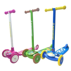 Kids Scooters Plastic 3 Wheel Cute Balance Training Scooter with Flash Wheels