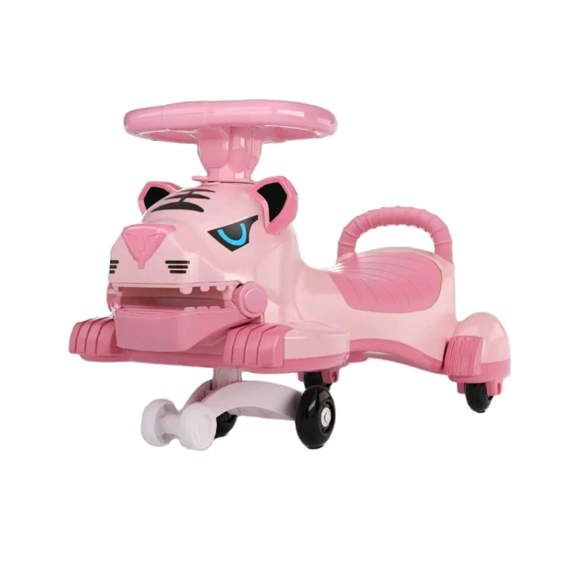 Kid's Swing Car for 2-7 Years Old Red Toy Music Light Animal Style Chinese Manufactory 4 Wheels Ride-On Cars Twist Car