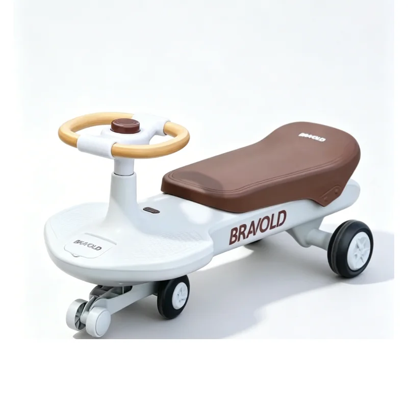 Kids Swing Car with Universal LED Wheels No Pedal Wiggle Car for Indoor & Outdoor Play