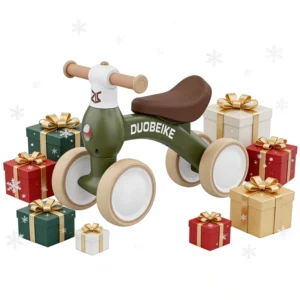 Kids Toy Car Baby Balance Bike 1-2Y 4-Wheel No Pedal First Birthday Gift Toddler Balance Bike