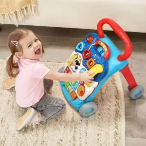 Kids Toys Stroller Baby Walkers Education Music Multifunctional Handheld Baby Walker Anti Rollover