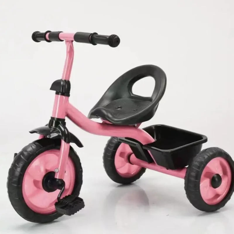 Kids Tricycle 3-Wheel Kids Pedal Bicycle Trike for 2-4 Years Old Boys Girls Child's Metal Ride on Car