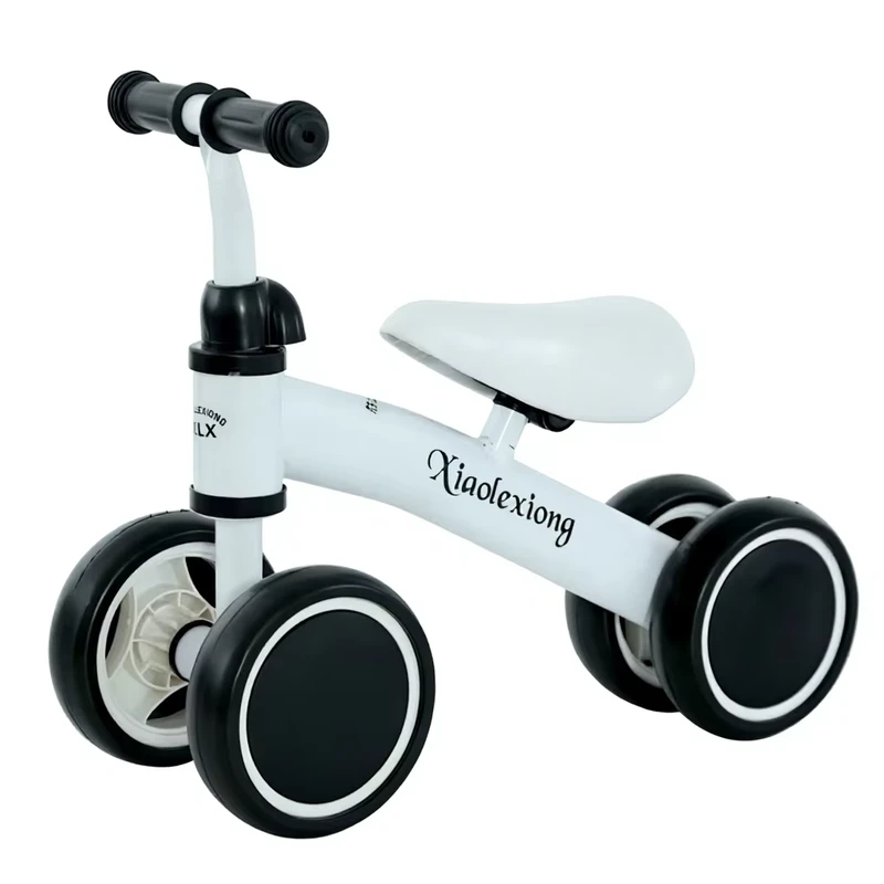 Kids' Tricycle Ride On Toy for 1 3 Years Old Infant Push and Ride Balance Bike with Four Wheels Plastic Material