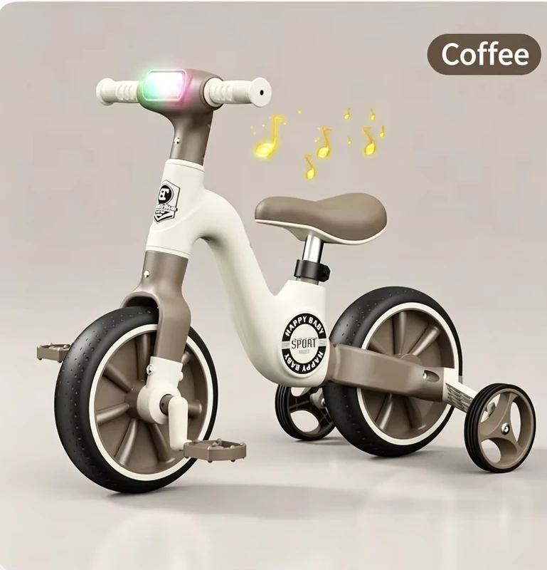 Kids Tricycle to Balance Bike Removable Pedals and Wheels 2 in 1 Dual purpose Children Bicycle for 1-6 Years