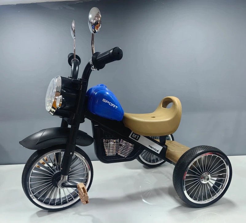 Kids Tricycle with LED Lights and Music High-Carbon Steel Safe and Fun Toddler Bike