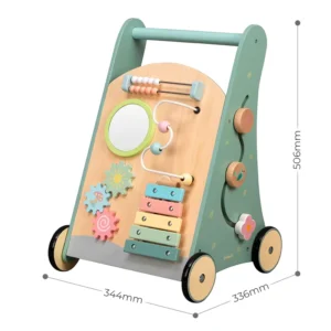 Kids Wooden Baby Walking Cart Push Activity Toy