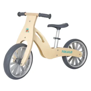 Kids Wooden Bike Height Adjustable 12 Inch Balance Bike for Children