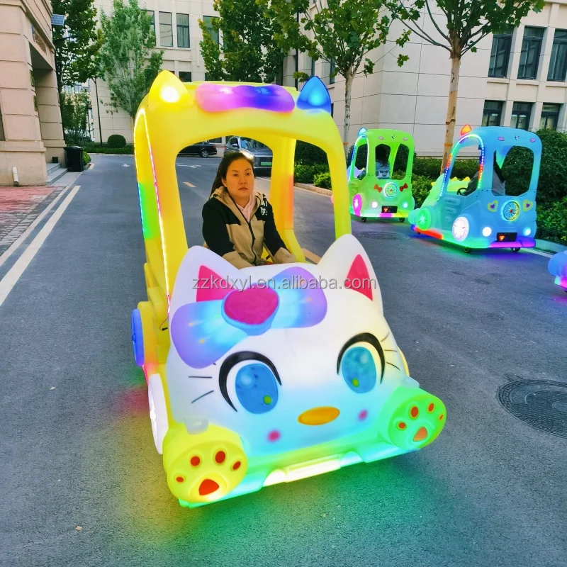 Kids Zoo Electric Bumper Car Led Light Bumper Car 24v Voltage Luminous Amusement Toy with a Canopy Rent Out
