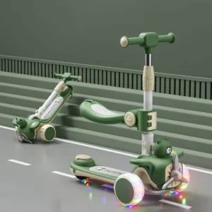 Kids-scooter Children’s Three-wheel Scooters Music Flashing Wheel Kick Scooter for Children