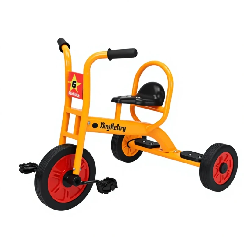 Kindergarten Double-Seater Early Education Tricycle for Children Ages 1-6 Outdoor Pedal-Powered Metal Toy Car-Direct