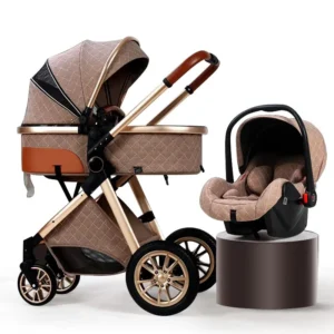 Kinderwagen Baby Car Seat and Stroller Baby Pushchair Carriage Poussette 3 En 1 Foldable Baby Stroller Pram 3 in 1 with Car Seat