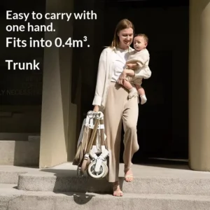 Kubeile Newborn Baby Stroller Model A8 Aluminum Alloy Two-way Lightweight 15kg Load Capacity Sitting Lying Foldable