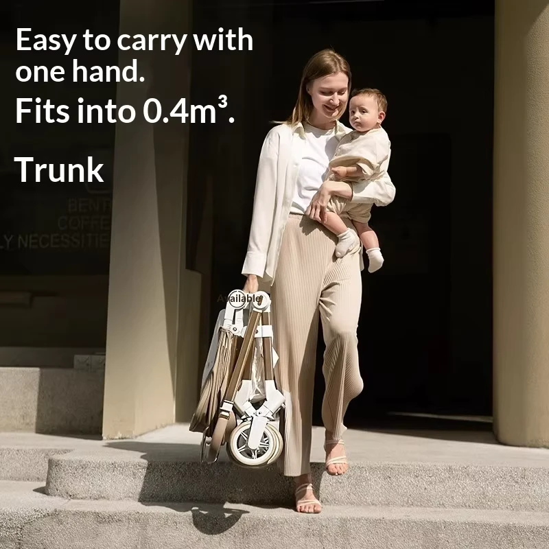 Kubeile Newborn Baby Stroller Model A8 Aluminum Alloy Two-way Lightweight 15kg Load Capacity Sitting Lying Foldable