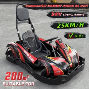 Kupao BABY Kids Electric Go Kart For Sale Adjustable Seat Commercial Dual Hub Motors 24V Lithium Battery