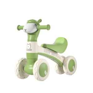 LAIHONG Non Pedal Four Wheel Car Toddler Balance Bike Children’s Stroller Handcart Learning Toy Metal Frame 2 6Y