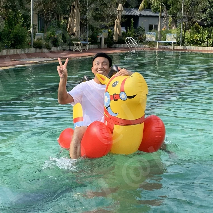 LC Aqua Water Pool Summer Fun Inflatable Ride on Float Horse Toy Animal