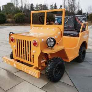 LED Lights & Music Kids Electric Off-Road Go Kart Ride-On Jeep for Indoor Outdoor Sports Park Playground & Backyard Use