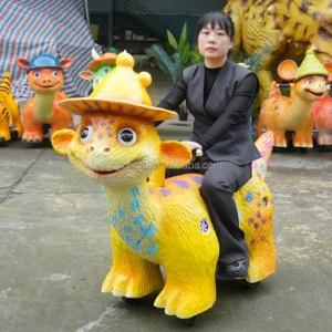 LT 1 103 Amusement Park Equipment Outside Fun Carnival Children’s Games in Park Kids Ride on Toys Animal Scooter Monkey Shape