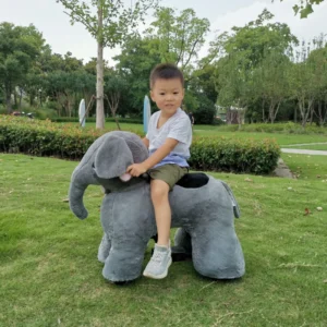 LULU Electric 6v Plush Motorized Ride on Elephant for Children
