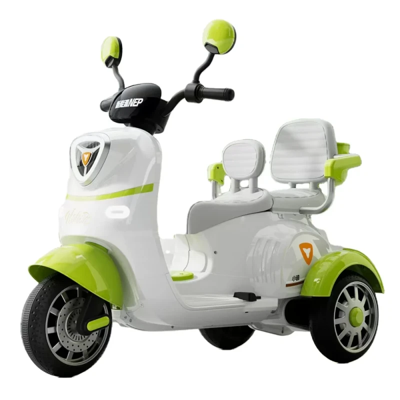 Large 3 Wheel Electric Motorcycle for Kids New Design Plastic Electric Tricycle Ride Power Can Sit People for Charging