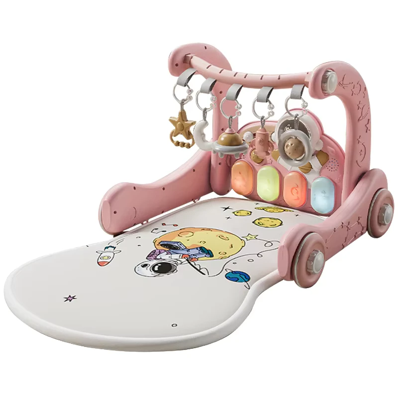 Learn to Walk Baby Toddler Toy 2 in 1 Musical Baby Gym Play Mats Piano Activity Baby Walkers for Infant 0-24 Months
