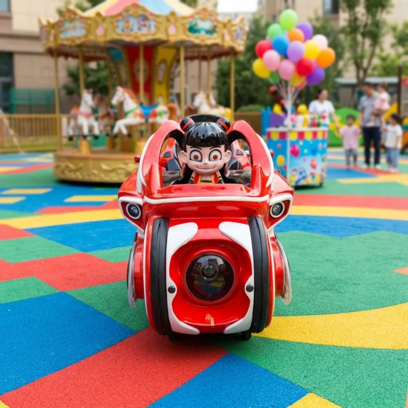 Leduole Fiberglass Battery Powered Bumper Car Go Kart Children's Indoor Outdoor Amusement Park Rides