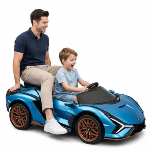 Licensed 24V Parent Child Ride on Car Kids Electric Sports Car Dual Seat Battery Powered Car for Kids and Parents to Drive