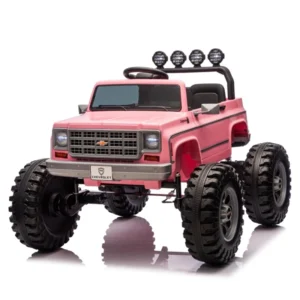 Licensed Chevrolet Cheyenne Pickup Pink Children’s Electric Car 2 Seats Kids Electric Ride On Car 24V with Remote Control
