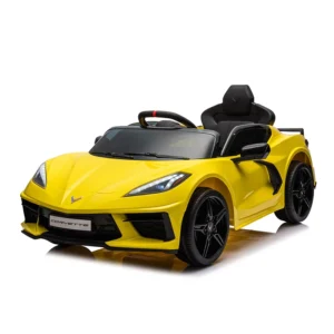 Licensed Corvette C8 Children’s Electric Toy Car with Battery Power Wheel 12V Kids Electric Ride On Car