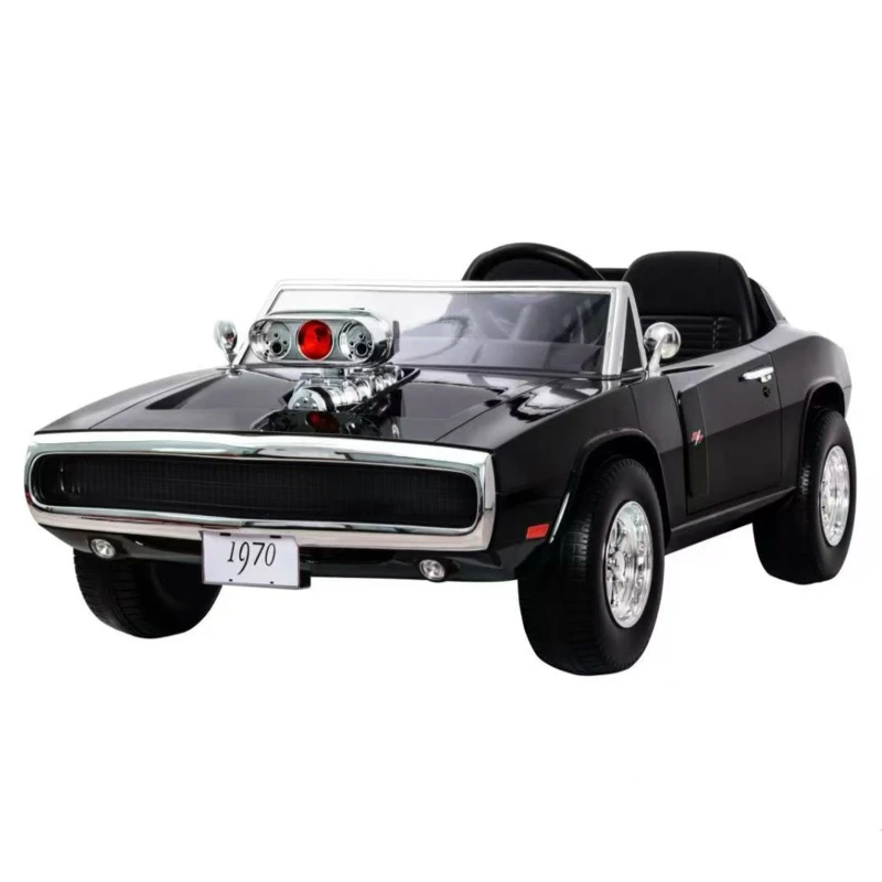 Licensed Dodge Luxury Kids Electric Car 24V Dual Seat Ride-On Toy with Remote Control Multi-Speed & Real Engine Sound