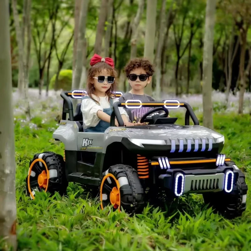Licensed Kids Electric 4 EVA Wheels Toy Leather Seat Car Children's 12V Remote Control Electric Ride on Cars for Kids to Drive