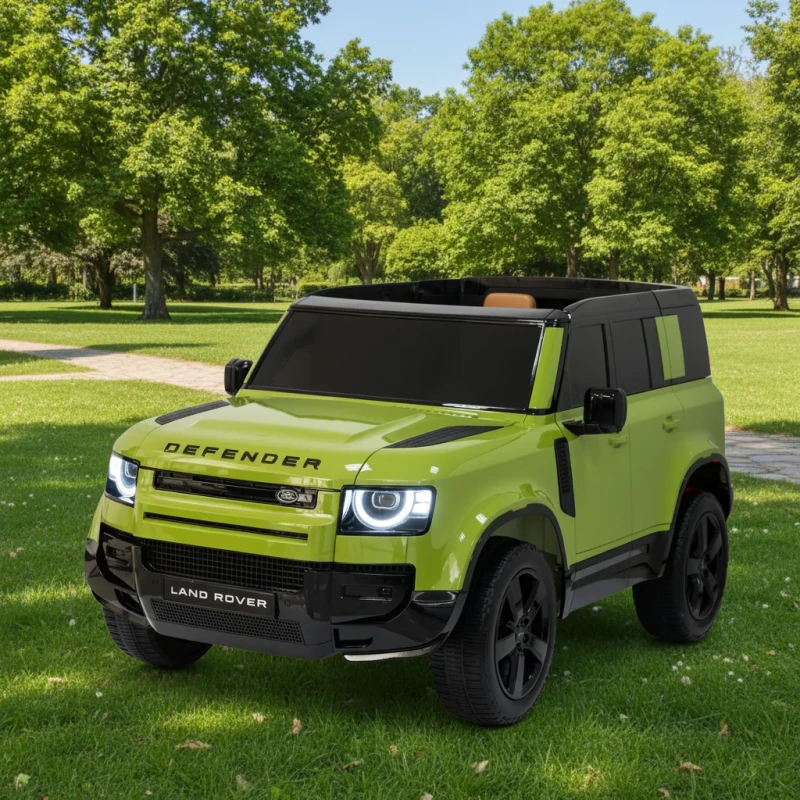 Licensed Land Range Rover Defender 12V Big Ride on Car Unisex Kids Car Electric Two Seater Ride-On Toy Car for Kids to Drive