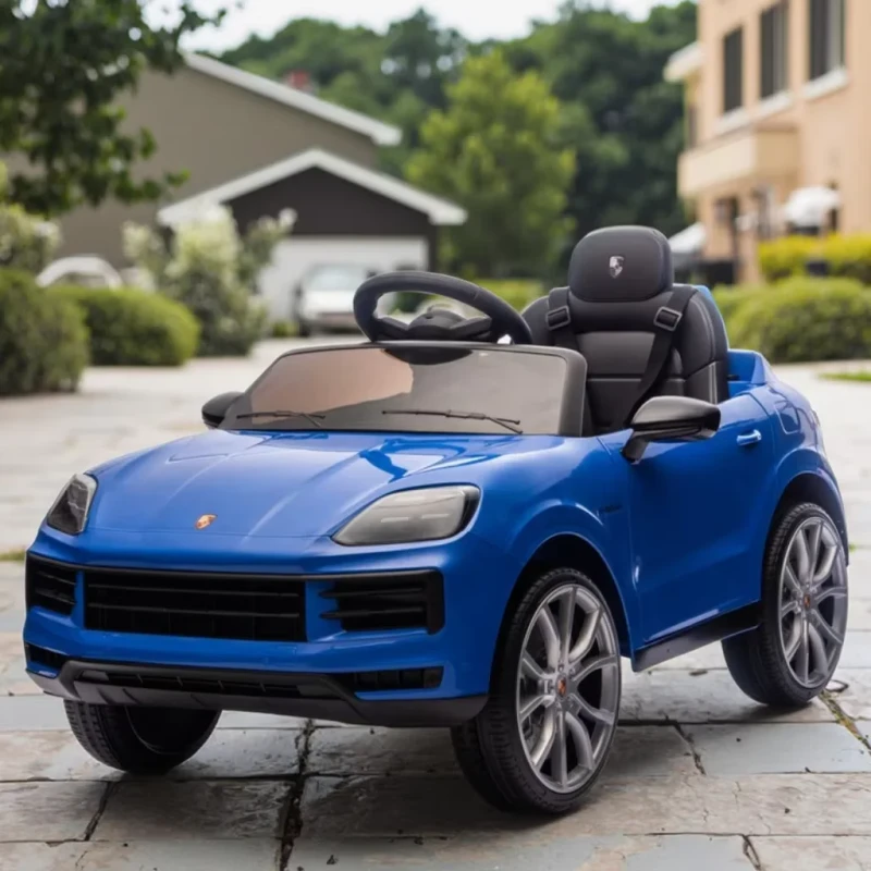 Licensed Porsche Cayenne Children 12V Battery Powered Ride-On Cars Plastic Seat Kids Electric Car with Remote Control PP