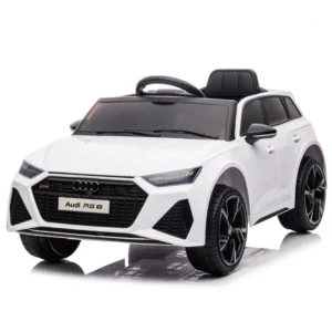 Licensed for RS 6 12V Remote Control Battery-Powered Ride-On Car Toy for 3-8 Years Kids with Leather Seat