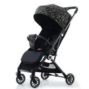 Light Weight Portable Baby Stroller With High Landscape Can Sit Lie Children’s Cart EVA Wheels Five Point Safety Belt