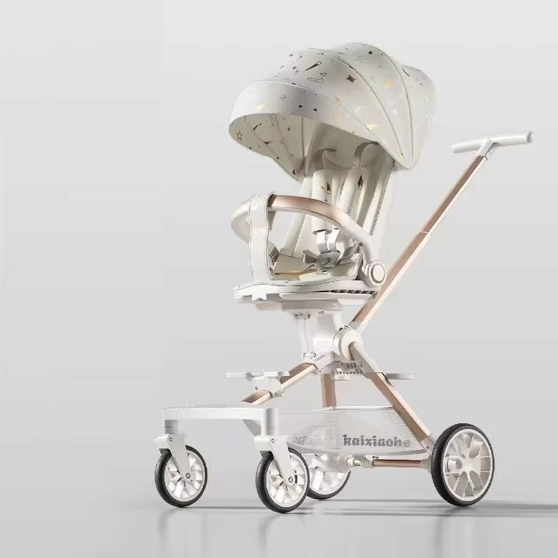 Lightweight 4 in 1 Foldable Fabric Pocket Airplane Baby Stroller with Aluminum Alloy Frame and PU for 0 3